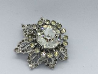 Rare Sterling Silver Eisenburg Vintage Brooch,  Crystal Stones