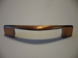 Vintage NOS COPPER Flash Boomerang Drawer or Cabinet Door PULLS Chevron Handles 2
