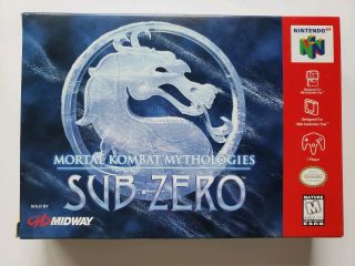 Mortal Kombat Mythologies: Sub - Zero (nintendo 64,  1997) Rare,  Complete - Cib