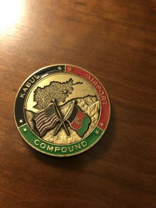Rare Cia Central Intelligence Agency A - Stan Kabul Airport Compound Coin