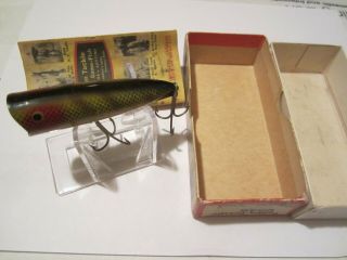 Vintage fishing lure Heddon Chugger Spook first plastic model 2 pc hdw 2