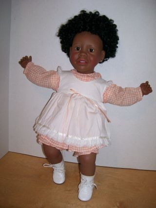 Vintage 1983 Lee Middleton African American 22  Amanda " Doll 122883 Usa