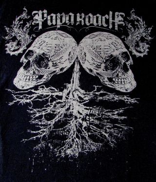 Rare Papa Roach Summer Tour 2008 Concert T Shirt Size Medium