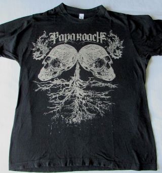 Rare Papa Roach Summer Tour 2008 Concert T Shirt size Medium 2