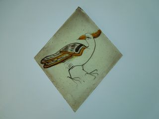 Victorian Stained Glass Fragment of a Bird. 2