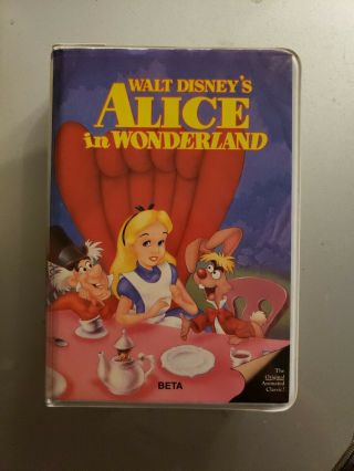 Disney Alice In Wonderland Black Diamond Betamax (not Vhs) Rare