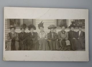 Antique Early 1900s Photo Fashionable Ladies With Hats - 54834