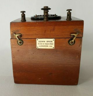 Antique Mahogany Down Bro Galvanic Quack Electro Medical Machine,  Box Only