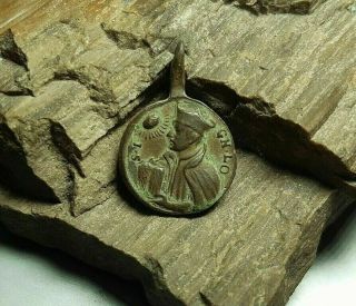 Antique 18th Century St.  Ignatius Of Loyola & Francis Xavier Detector Find Medal