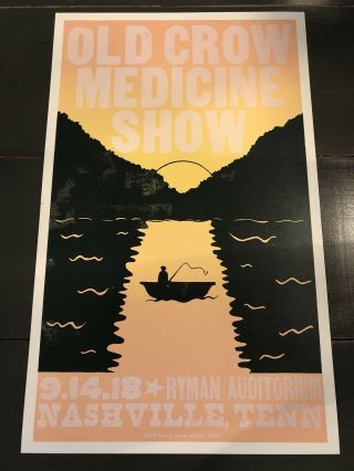 Old Crow Medicine Show Ocms Ryman Hatch Show Print Poster Nashville Rare