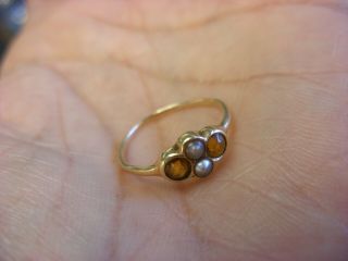 Antique Victorian Gold Baby Ring " S14c " Maker Mark Size 3 3/4 - As - Is - 265