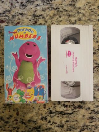 Vintage Rare Single Vhs Barneys Parade Of Numbers Rare And