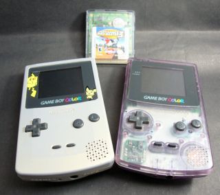 Two Rare Game Boy Color System Bundle Pokemon Special Edition And Atomic Purple