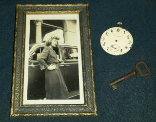 Haunted Antique Photo Of A Woman/pocket Watch & Key From Dybbuk Box Opening