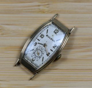 Rare Vintage Bulova Hinged Lugs Gold Filled Art Deco Watch For Repair