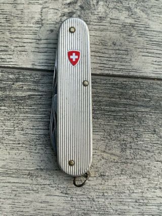 Rare Victorinox Swiss Army Knife With Old Red Shield And Vertical Design
