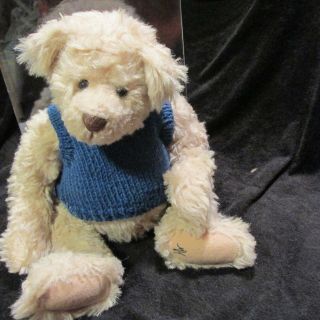 1998 Ganz Cottage Collectibles Mary Holstad Light Brown Plush Teddy Bear Signed