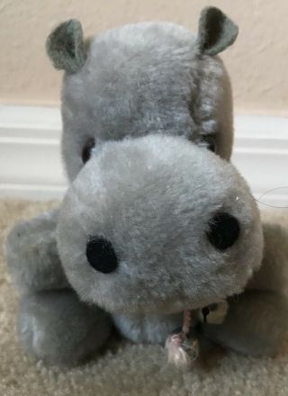 Dakin Vintage 1978 Hippopotamus Hippo Plush Soft Toy Stuffed Animal 4 "