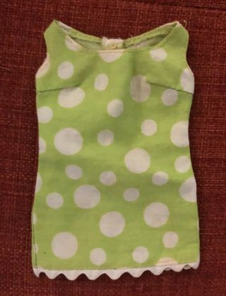 Vintage Barbie Sears Exclusive Glamour Group 1510 Green Polka Dot Dress