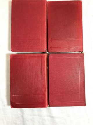 =Antique Set of 4 European Travel Guides Red Books for Decor 1901 - 1913 W 3