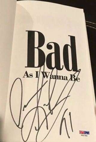 Rare Dennis Rodman Signed Bad As I Wanna Be Book 2