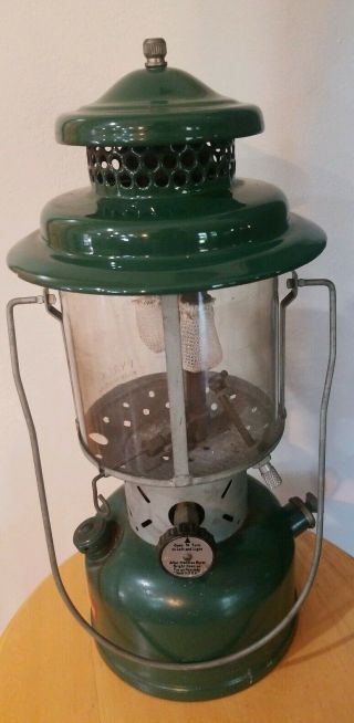 Vintage Coleman Lantern 220e November 1954.  Vintage Collectable Pyrex Glass