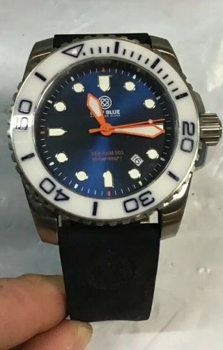 Deep Blue Sea Ram 500 Dive Watch Blue/white Swiss Quartz 42/5000 Ever Made Rare