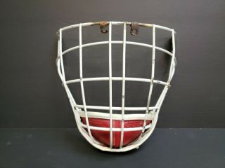Vintage Jofa 262 Sr Senior Hockey Goalie Face Cage Mask Rare White/red Look B1