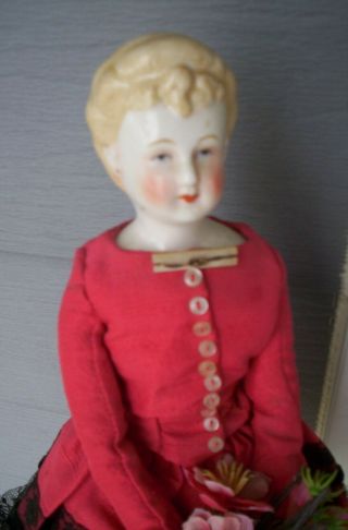 Vintage Porcelain China Head Doll 12