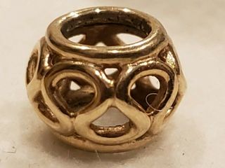 Authentic Pandora ALL 14K Yellow Gold 585 ALE Open Work Charm RARE RETIRED 2