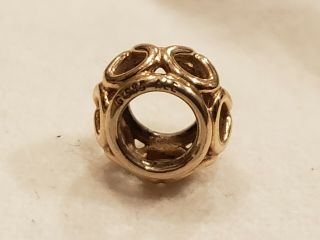 Authentic Pandora ALL 14K Yellow Gold 585 ALE Open Work Charm RARE RETIRED 3