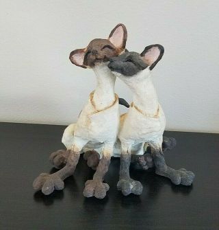A Breed Apart Rare Large 70420 Siamese Cats Figurine Ping & Pong