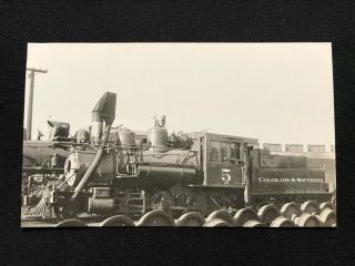 Antique Colorado & Southern Railway Railroad Train Engine Locomotive No.  5 Photo