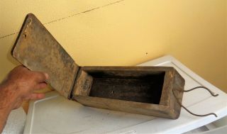 Antique Vintage Primitive Wooden Wood Telephone Box Repair Or Craft