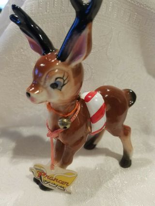 Vintage Kreiss Company Prancer Reindeer Christmas Rare Japan With Tag