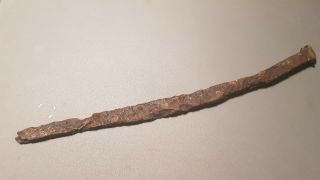 Rare Huge Heavy Roman Iron Nail From River Timbers A Must L125p