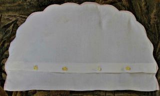 Antique Half Moon Pillowcase Pillow Cover Baby Pink Embroidery Pram Bassinet 3
