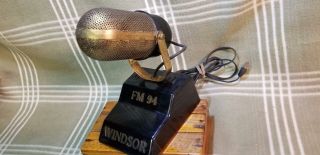 Rare Vintage Figural Microphone Radio Station Radio.  Windsor FM94.  One Station. 2