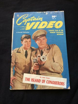 Captain Video 6/photo Cover/rare Early Tv Sci - Fi/last Issue/all Evans Art