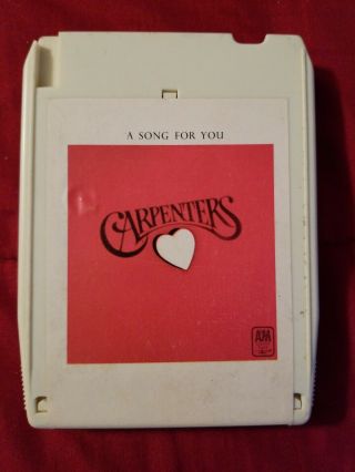 The Carpenters A Song For You Quad Tape Quadraphonic 8 - Track Tape Rare