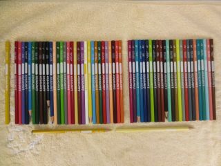 59 Laurentien Vintage Coloring Pencils Crayons Rare Some Are Unsharpened