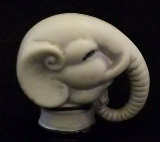 Antique Vintage Elephant Carnival Circus Cane Porcelain Ceramic Topper Japan