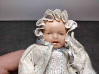 RARE VINTAGE BISQUE SMALL BABY DOLL Nº1 2