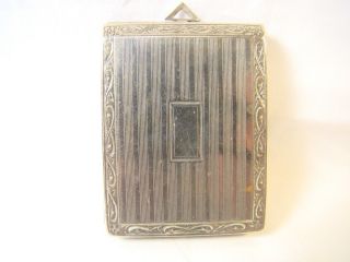Antique Presto Art Deco Chrome Unengraved Folding Match Book Cover Holder Case