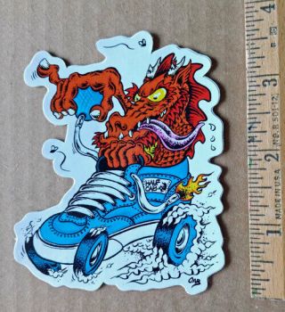 Rare Nos Steve Caballero Art Half Cab Dragon Fink Skateboard Sticker Decal Vans