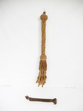 Antique - Vintage Gold & Metallic Thread Cords,  Turkish Knots,  Tassel,  Etc.