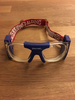 Spalding Basketball With Prescription Goggles Glasses Red Blue 90s Vintage Rare