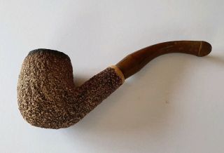 Vintage/antique smoking pipe clay meerschaum? stippled texture bowl tobacco 2