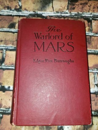 The Warlord Of Mars Edgar Rice Burroughs 1st Ed 1919 Antique Book Hardcover