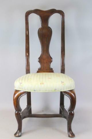 One Of A Pair Rare 18th C Pa Queen Anne Formal Side Chair Bold Classic Design 1